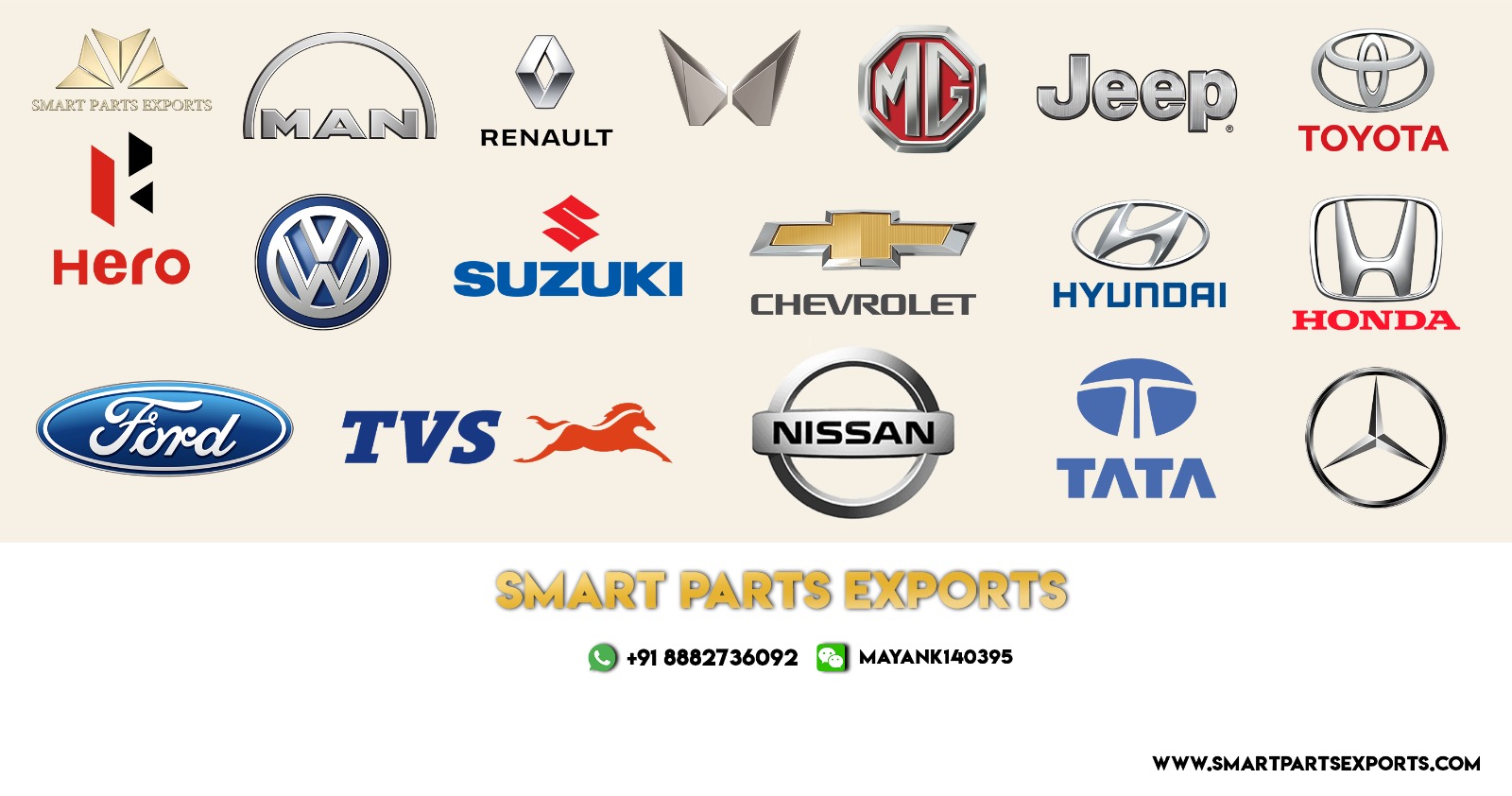 Smart Parts Exports is the Largest spare parts exporter