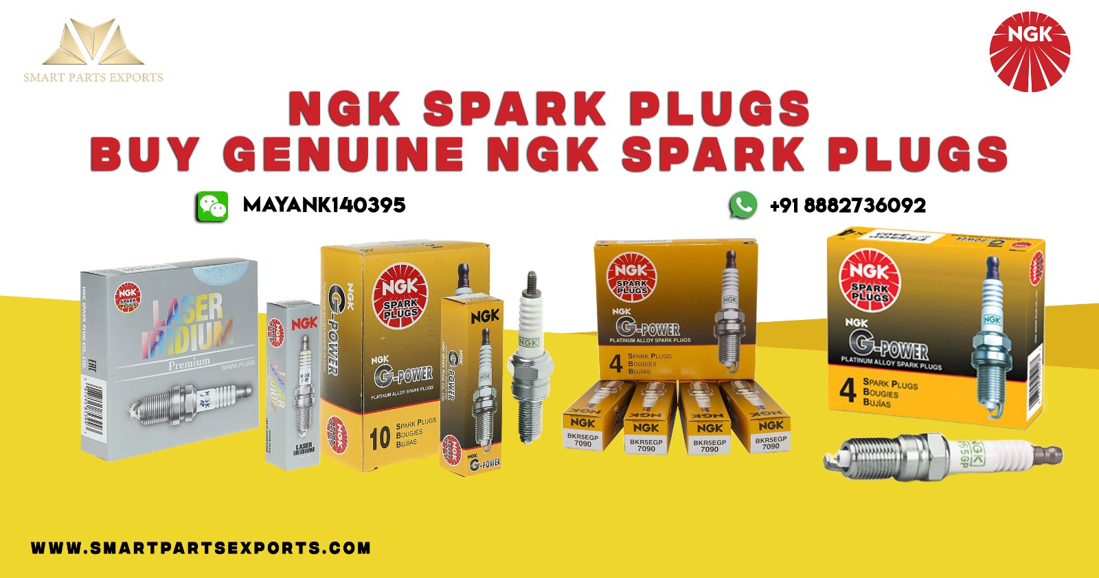 Buy NGK spark plugs online from Spark Plug Exporter | INDIA